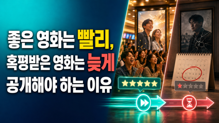 좋은 영화는 빨리, 혹평받은 영화는 늦게 공개해야 하는 이유